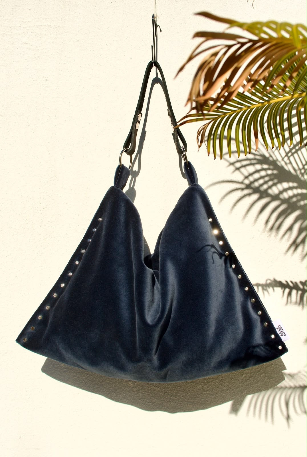 Saltlovers Charcoal Blue Studded Bag
