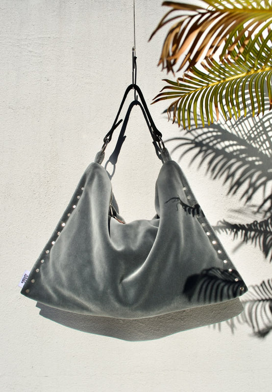 Saltlovers Slate Grey Studded Bag