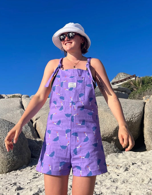 BAMBALAM FLIRTY FOWL SHORT DUNGAREE