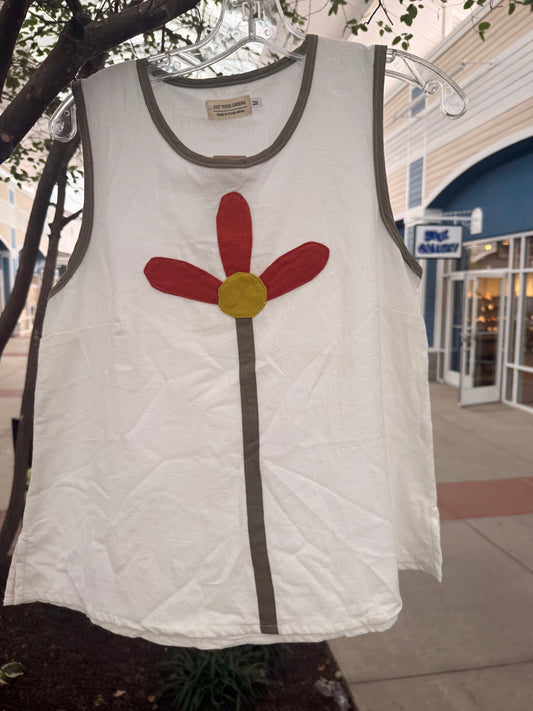 EYG WHITE FLOWER TANK