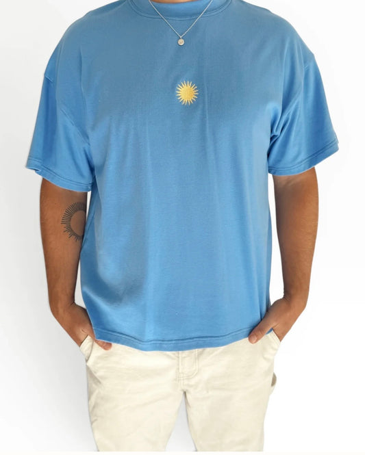 RETRO CLUB BLUE SUNBURST TEE