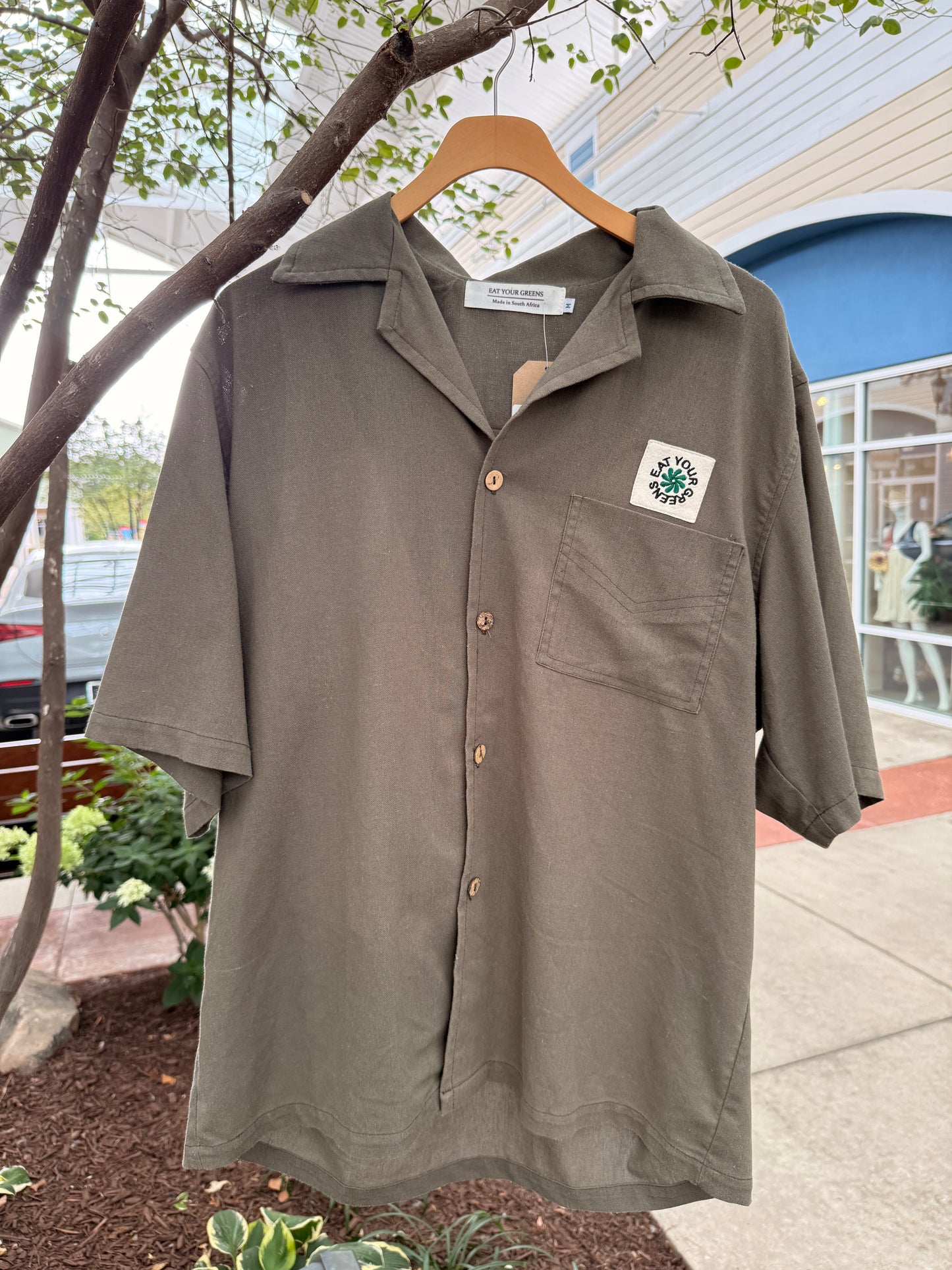 EYG LINEN BUTTON DOWN