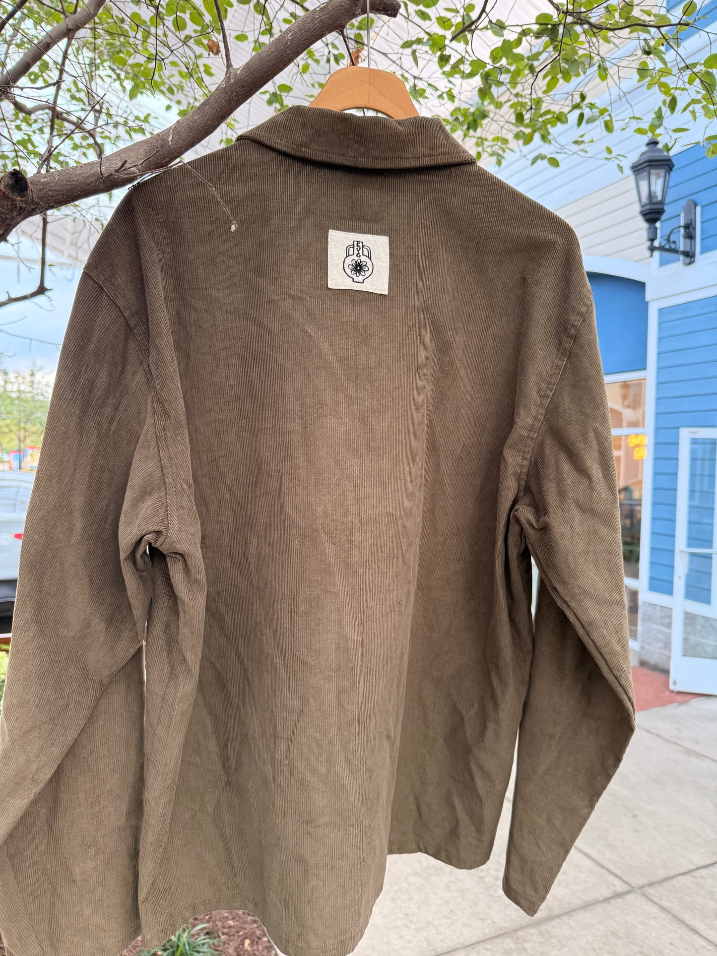 OLIVE GREEN EYG CORD JACKET