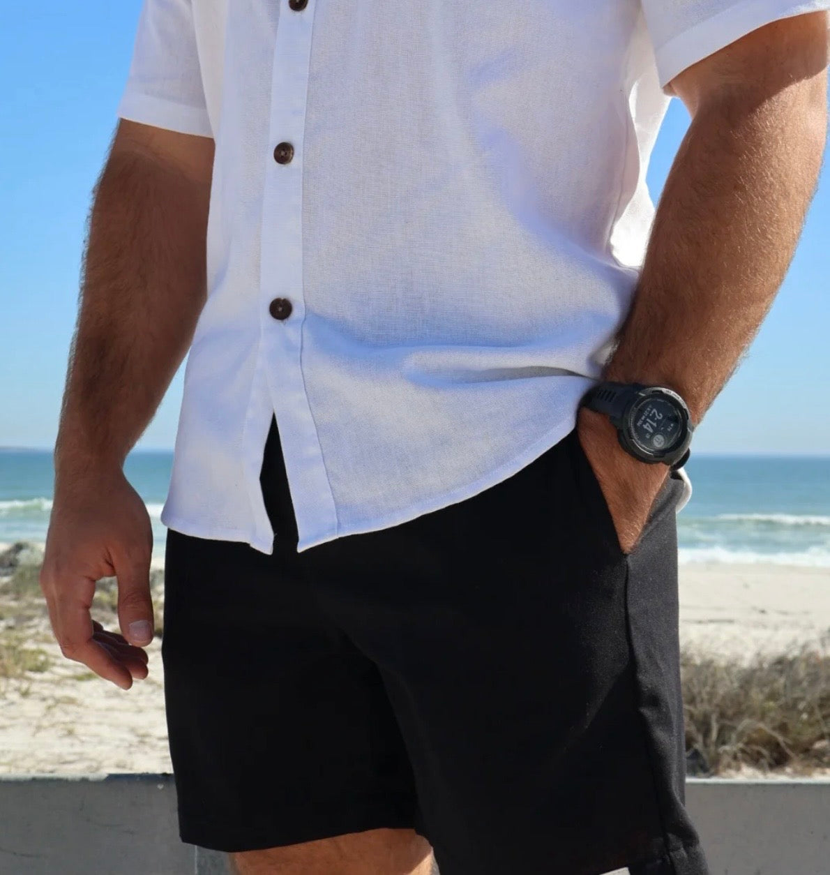 EARTH APPAREL MENS LINEN SHORTS