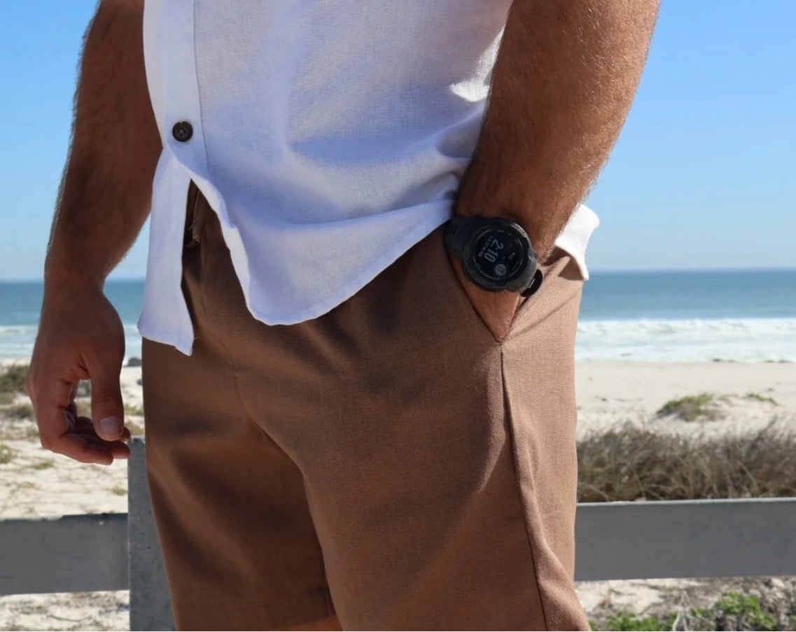 EARTH APPAREL MENS LINEN SHORTS