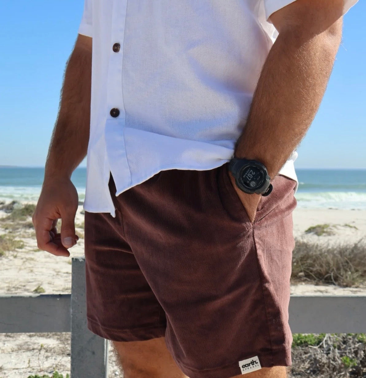 EARTH APPAREL MENS CORD SHORTS