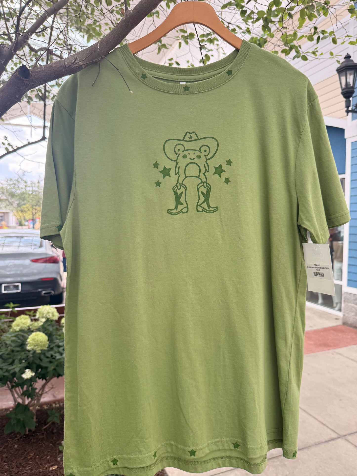 CHICIBONGI GREEN COWBOY FROG TEE