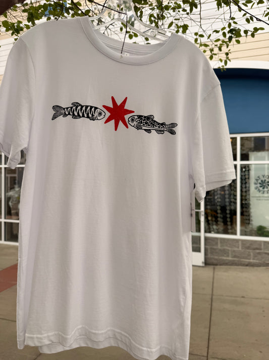 CHICIBONGI WHITE FISH STAR TEE