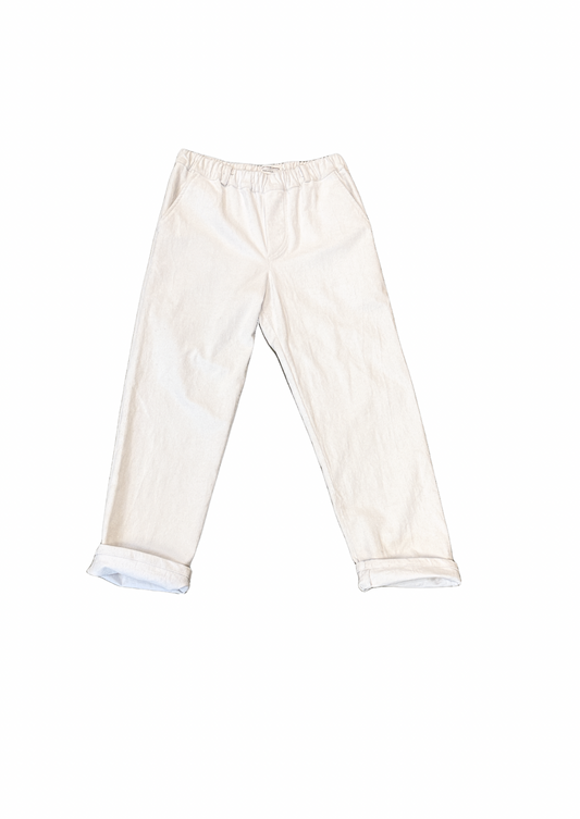 EYG WHITE CORD LONGS