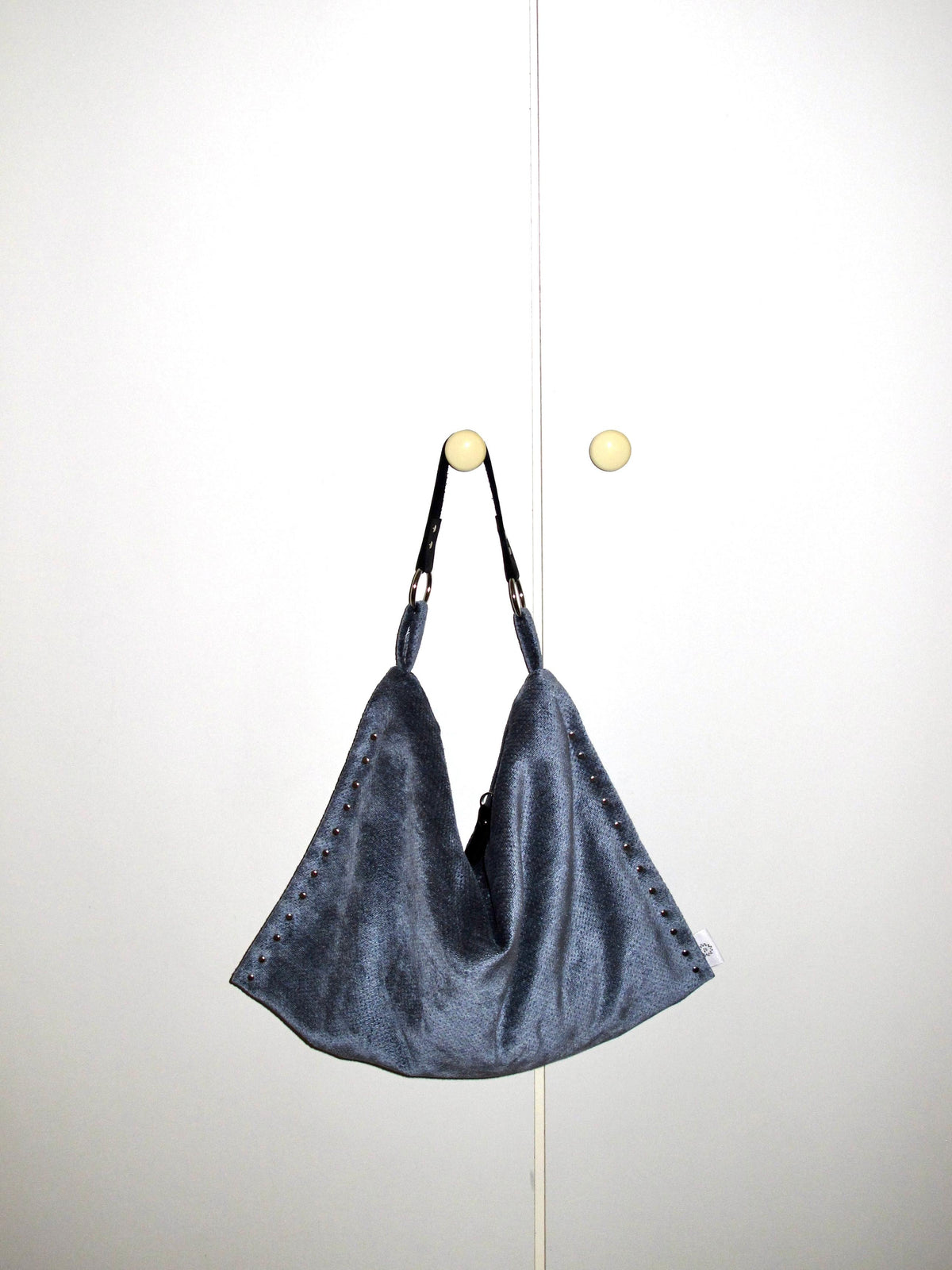 SALTLOVERS BLUE LORRAINE STUDDED SHOULDER BAG